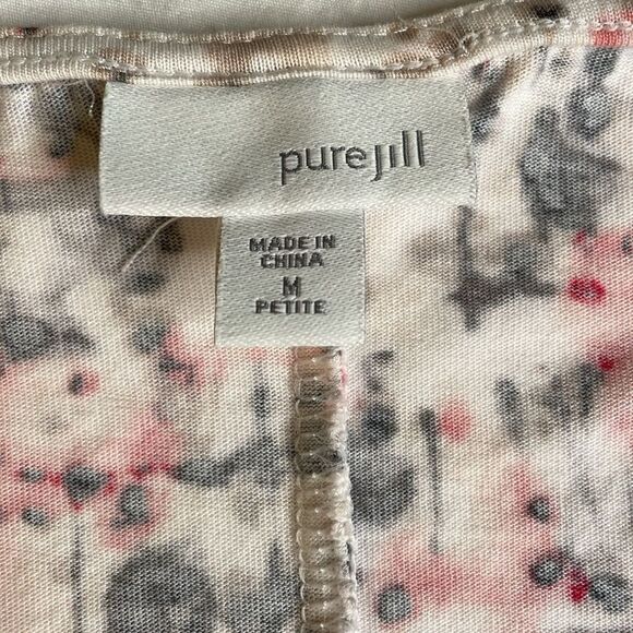 J. Jill Pure Jill Abstract Watercolor Top - Picture 8 of 9